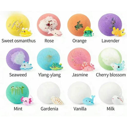Magical Bath Bombs for Kids with Surprise Inside – 12 Discovery Collection