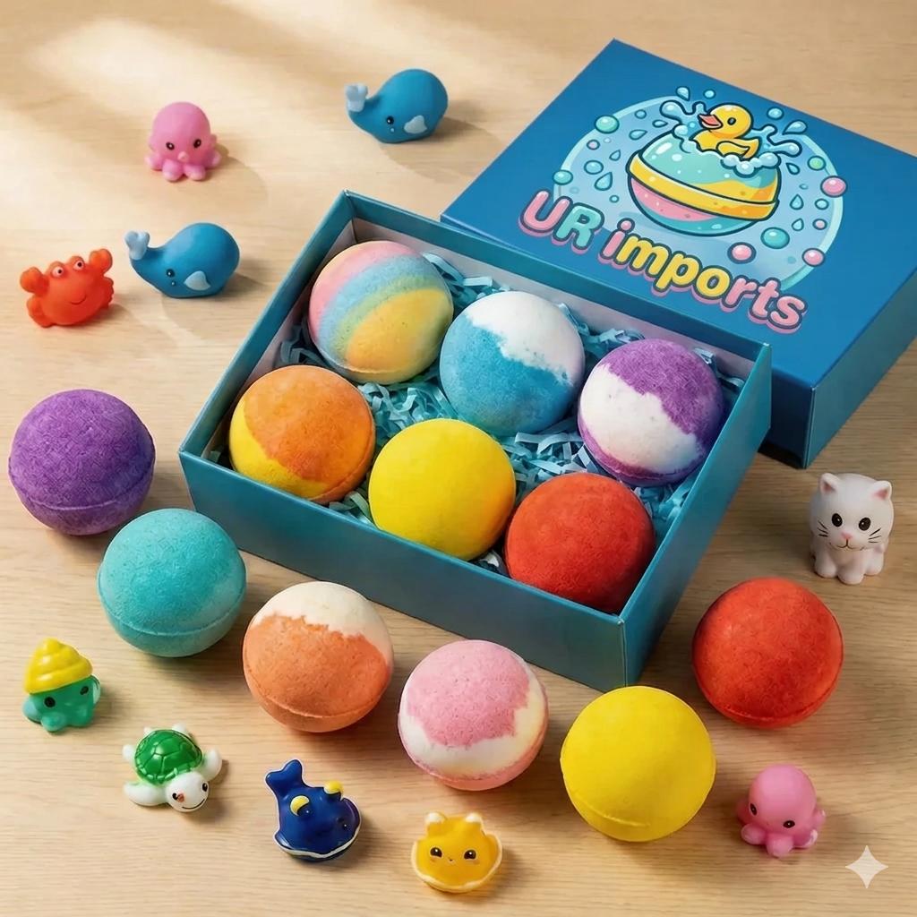 Magical Bath Bombs for Kids with Surprise Inside – 12 Discovery Collection