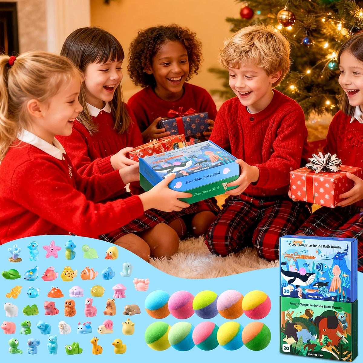 Magical Bath Bombs for Kids with Surprise Inside – 12 Discovery Collection