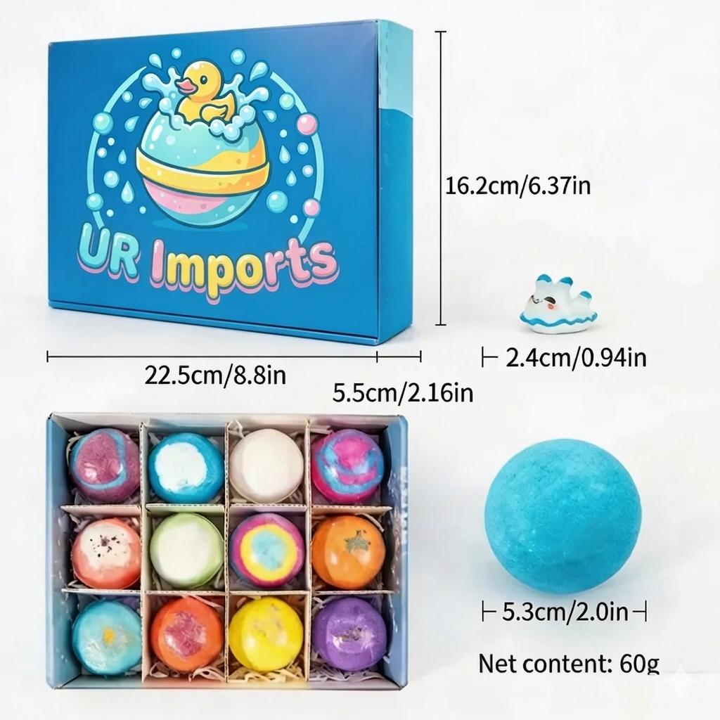 Magical Bath Bombs for Kids with Surprise Inside – 12 Discovery Collection