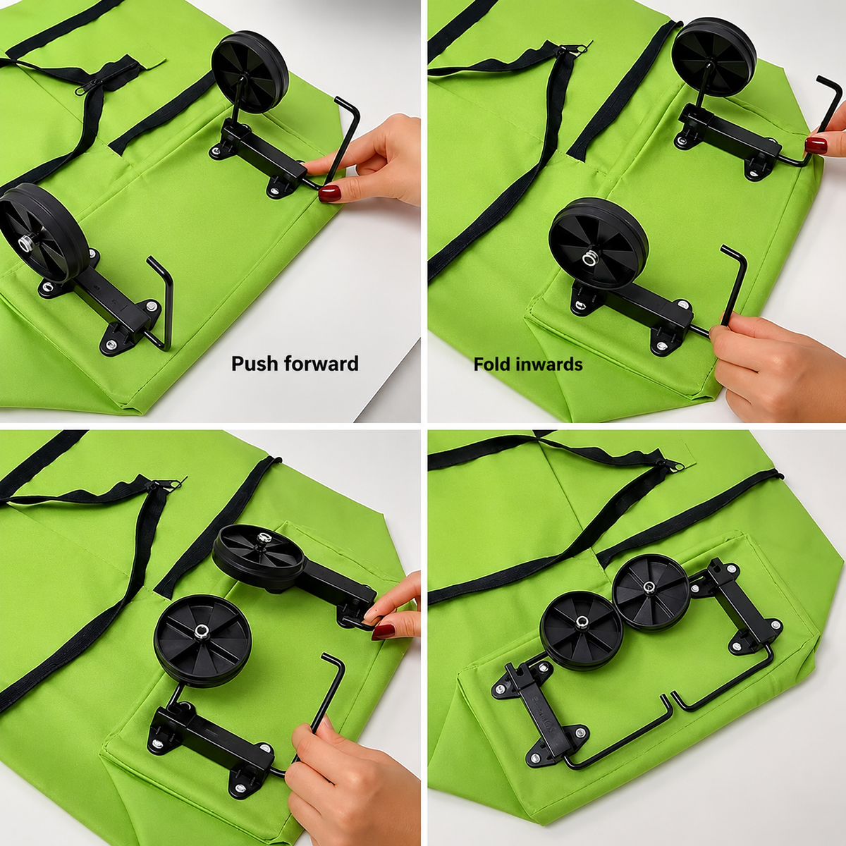 Foldable Rolling Shopping Bag – Expandable Grocery Tote with Wheels