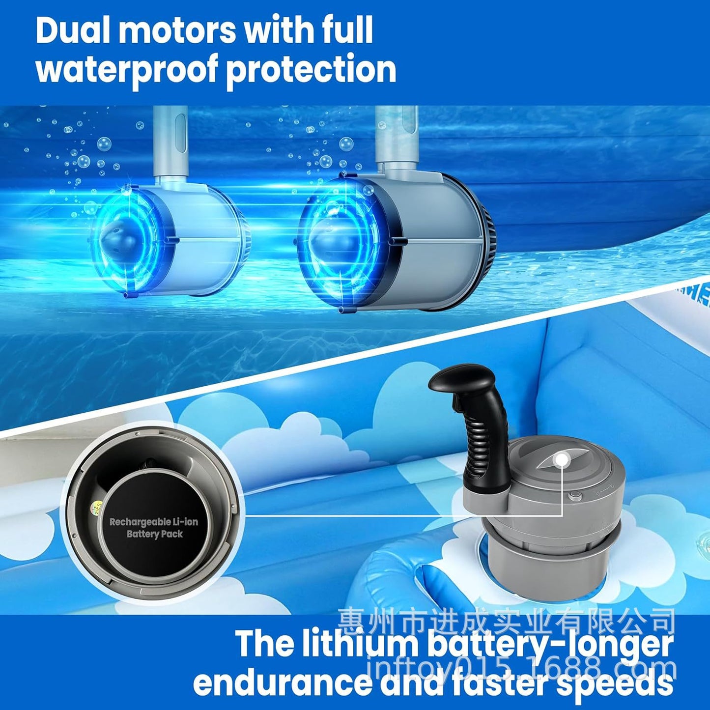 Premium Motorized Pool Float with Remote Control Drive & 360° Steering 🚤