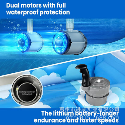 Premium Motorized Pool Float with Remote Control Drive & 360° Steering 🚤