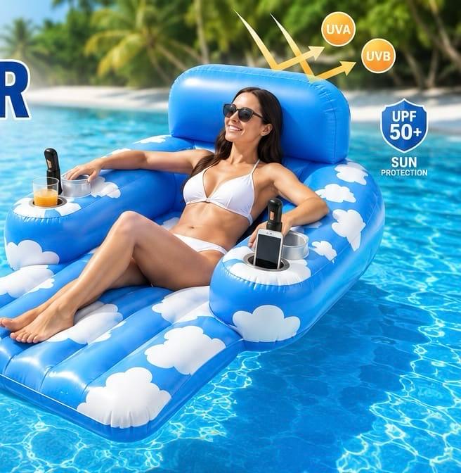 Premium Motorized Pool Float with Remote Control Drive & 360° Steering 🚤