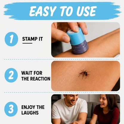 🦟 Realistic Mosquito Bite Prank Stamp | Self-Inking Fake Bite Marker for Funny Pranks &amp; Parties 😂