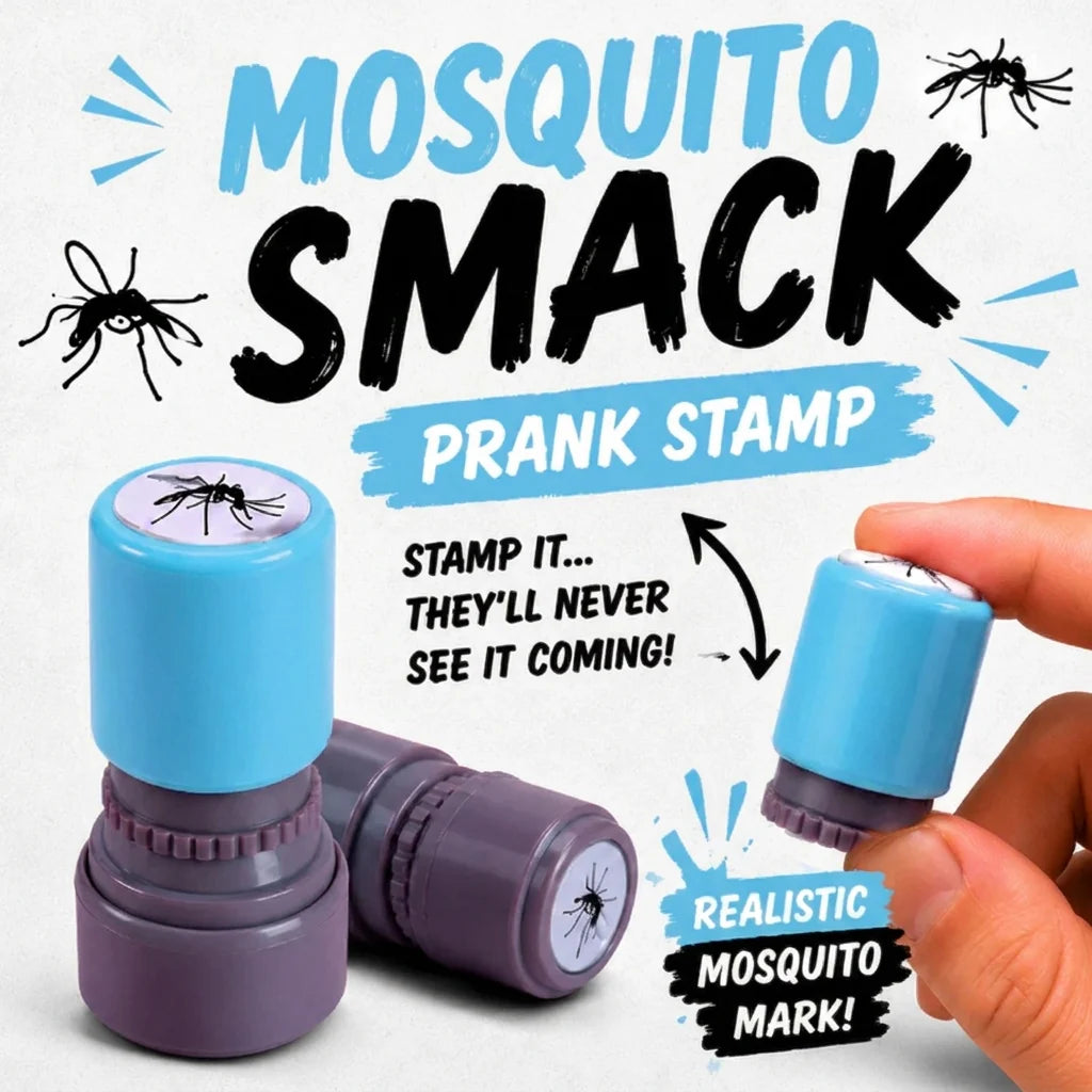 🦟 Realistic Mosquito Bite Prank Stamp | Self-Inking Fake Bite Marker for Funny Pranks & Parties 😂